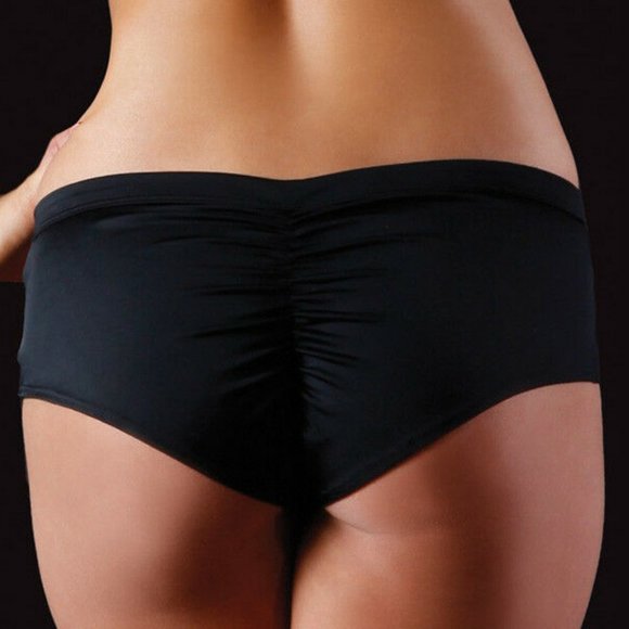 Body Zone Drama Queen Scrunch Back Short Panty BLACK - VV002SI - Picture 2 of 2